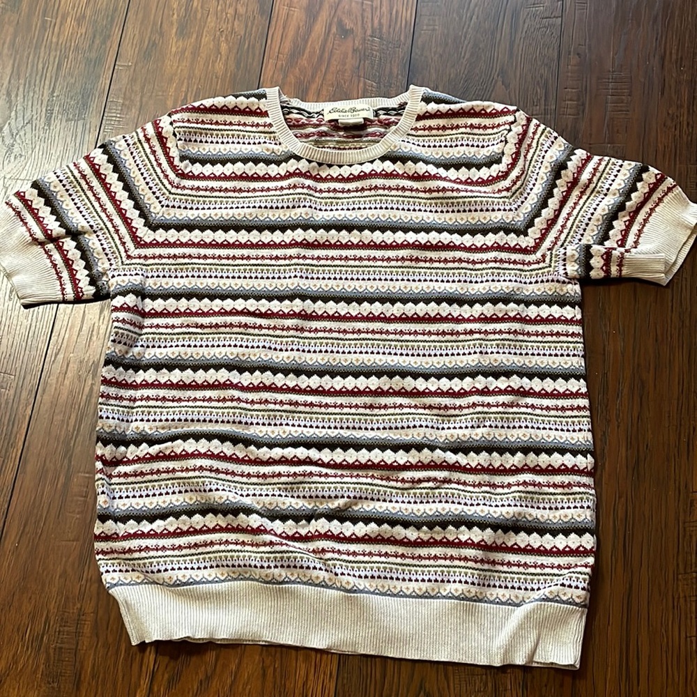Eddie Bauer short sleeve sweater.